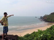 Vitek v Cabo de Rama Beach. Goa. Indie