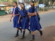 Školačky v Calangute, Goa - Indie