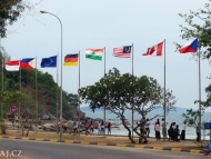 Vlajky. Sihanoukville, Kambodža