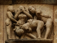 Erotické sochy - Khajuraho