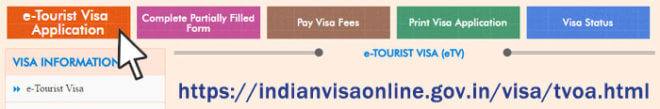 e-tourist-visa. Viza do Indie
