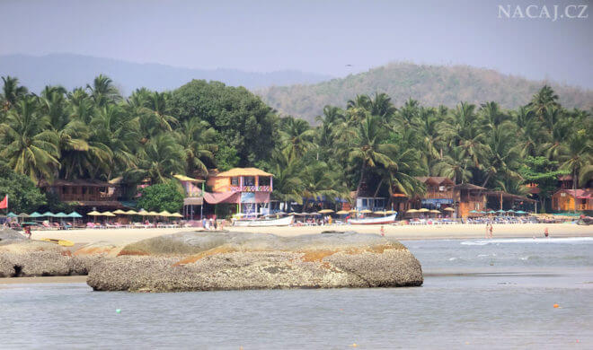 Palolem Beach. Pláže v Goa. Indie