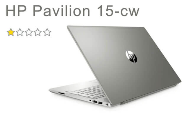 Notebook HP Pavilion 15-cw. Recenze
