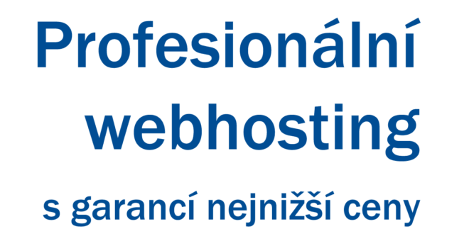 Kvalitní webhosting v Čechách za nízkou cenu