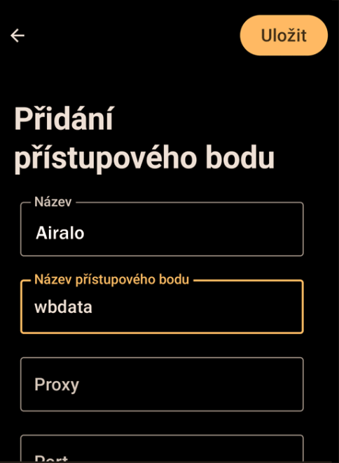 e-SIM: nastavení APN