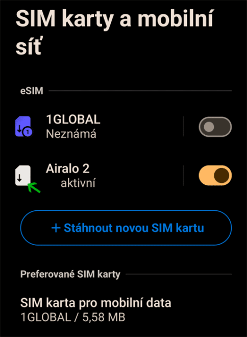 eSIM: Jak nastavit APN